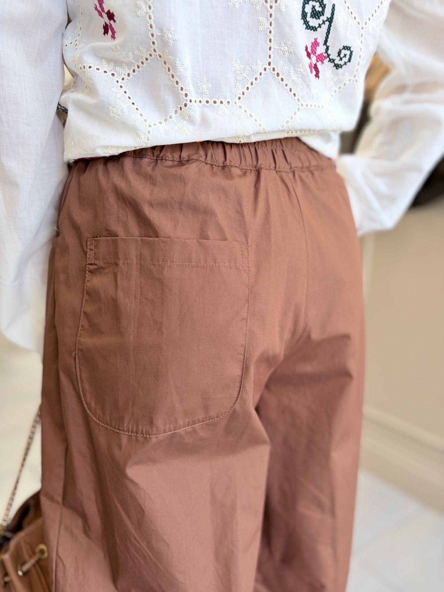 Pantalone Dixie marrone in cotone
