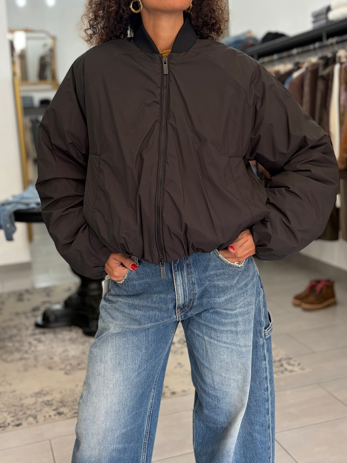 Giubbotto bomber nero Vicolo