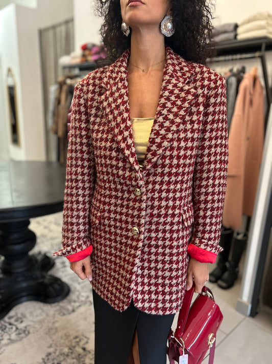 Giacca pied de poule Silence oversize