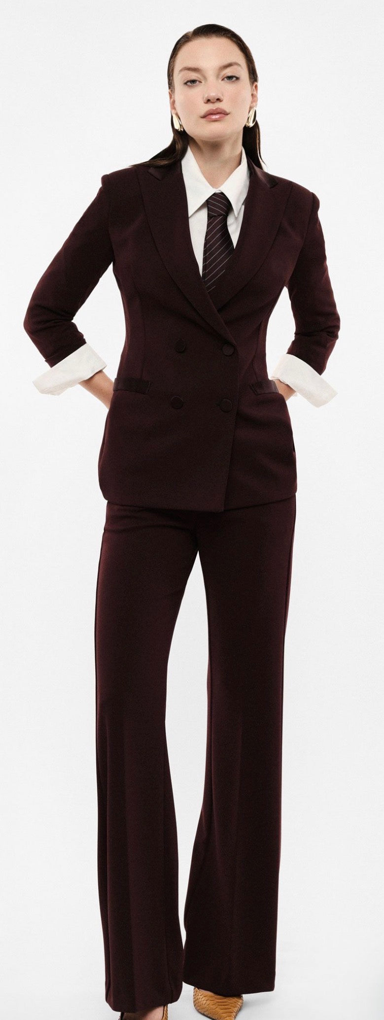 PANTALONI FLARE VITA ALTA LINEA