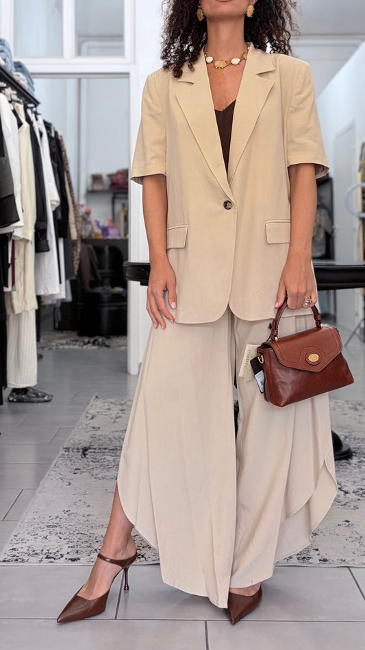 Pantalone in lino beige Vicolo