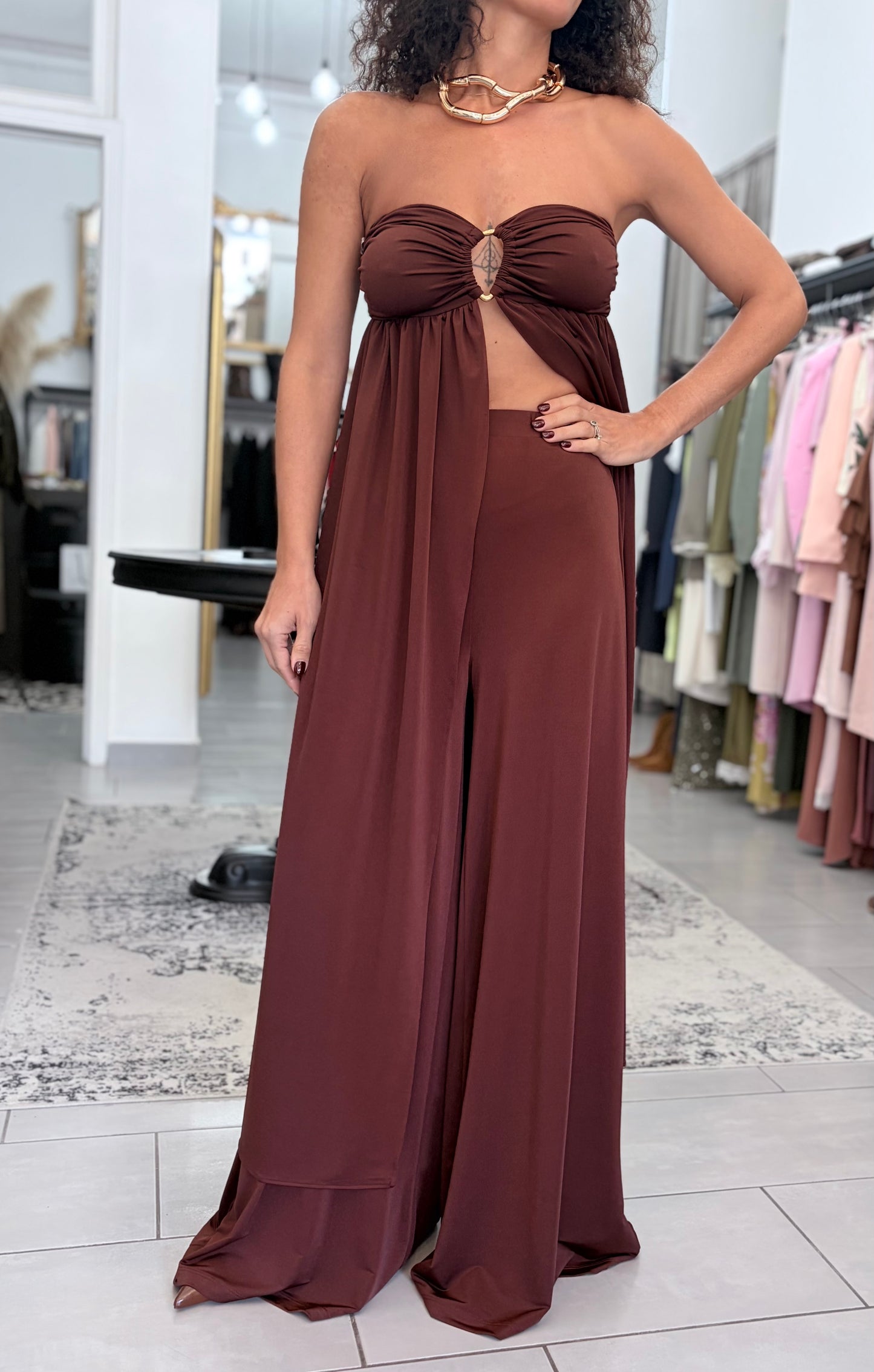 Pantaloni con elastico in vita