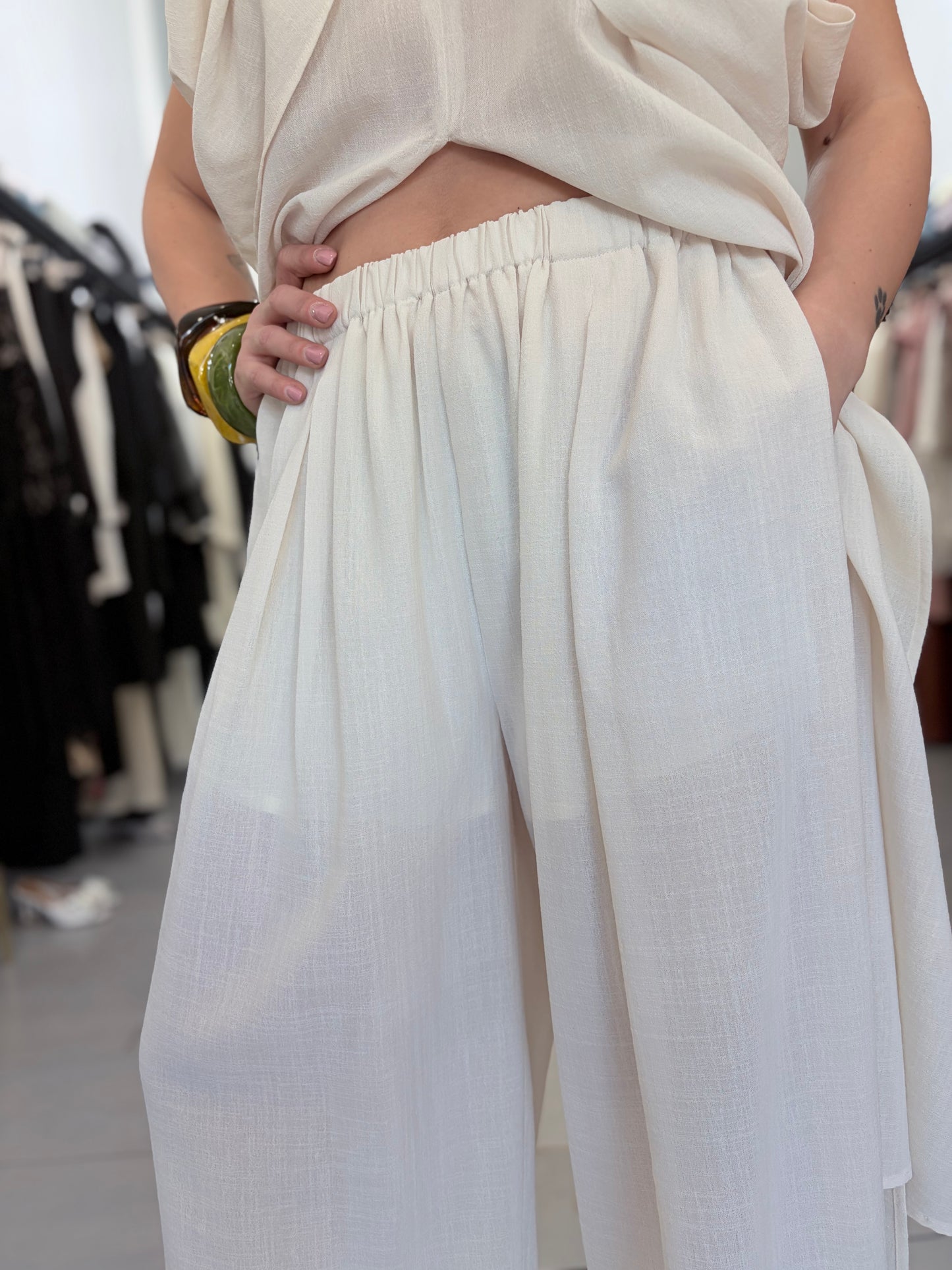 Pantalone morbido Eleh con elastico