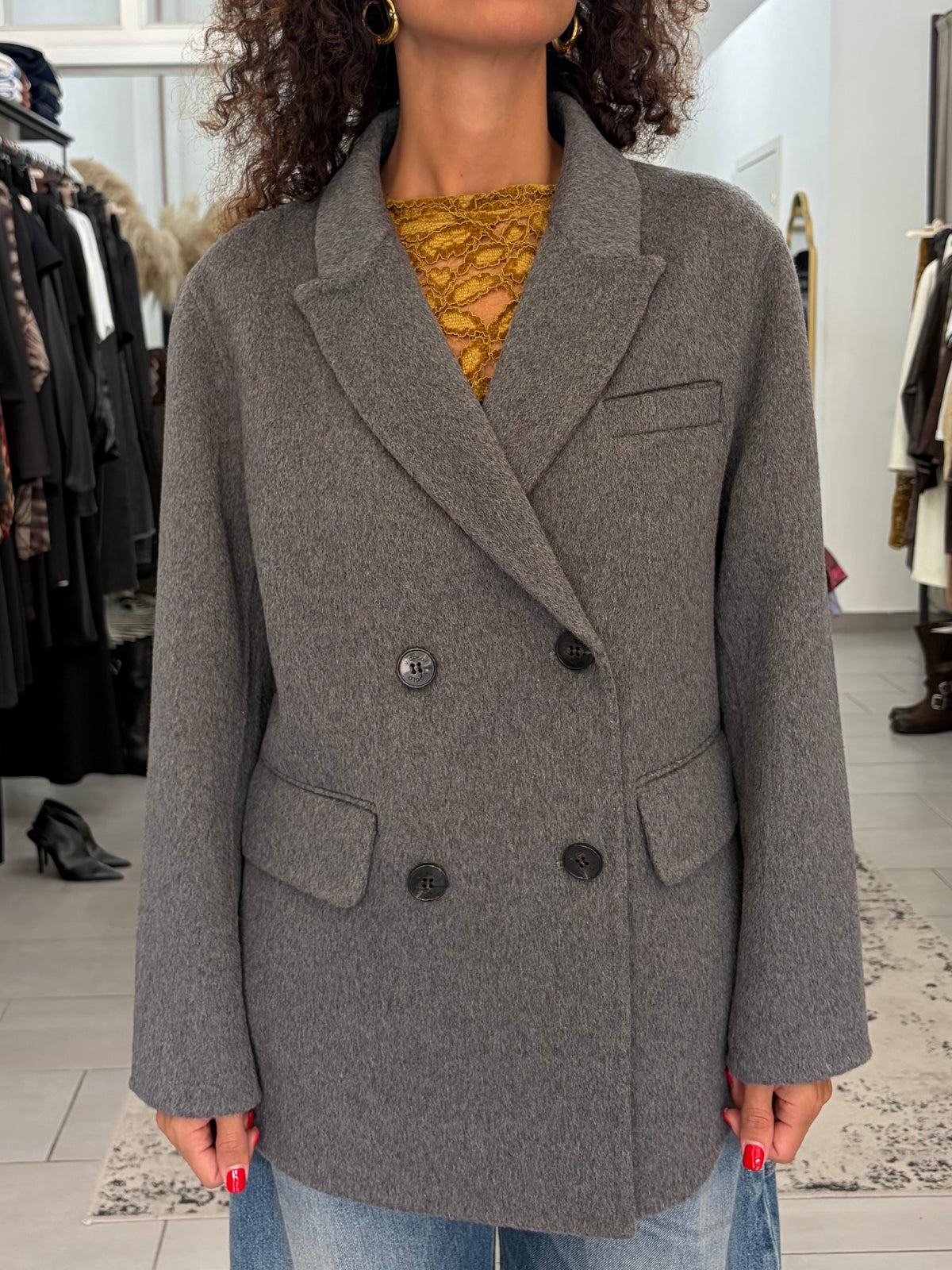 Cappotto corto grigio Vicolo