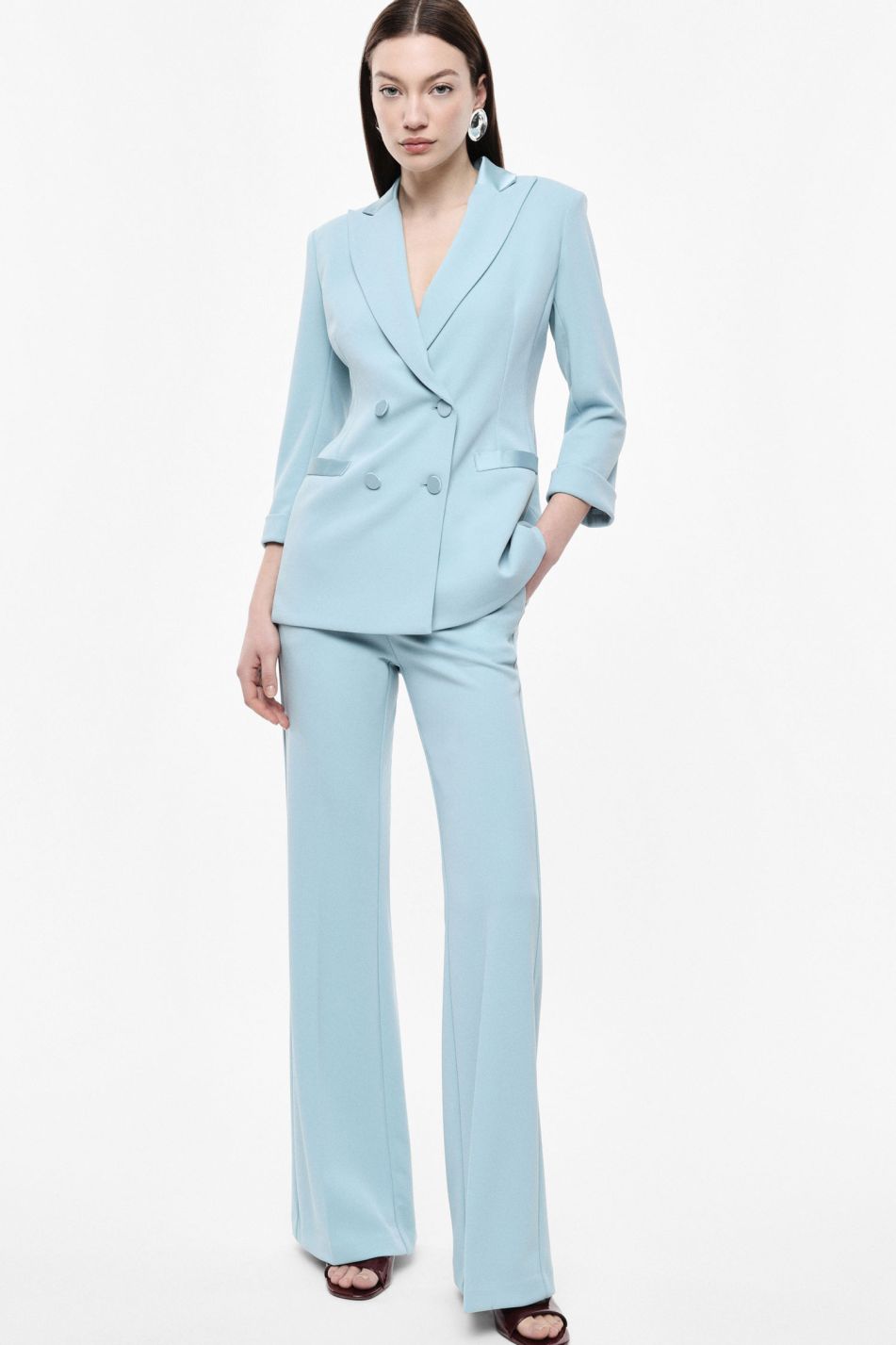 Pantalone flare sartoriali vita alta