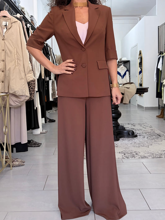 PANTALONI PALAZZO A VITA ALTA CON CINTURA