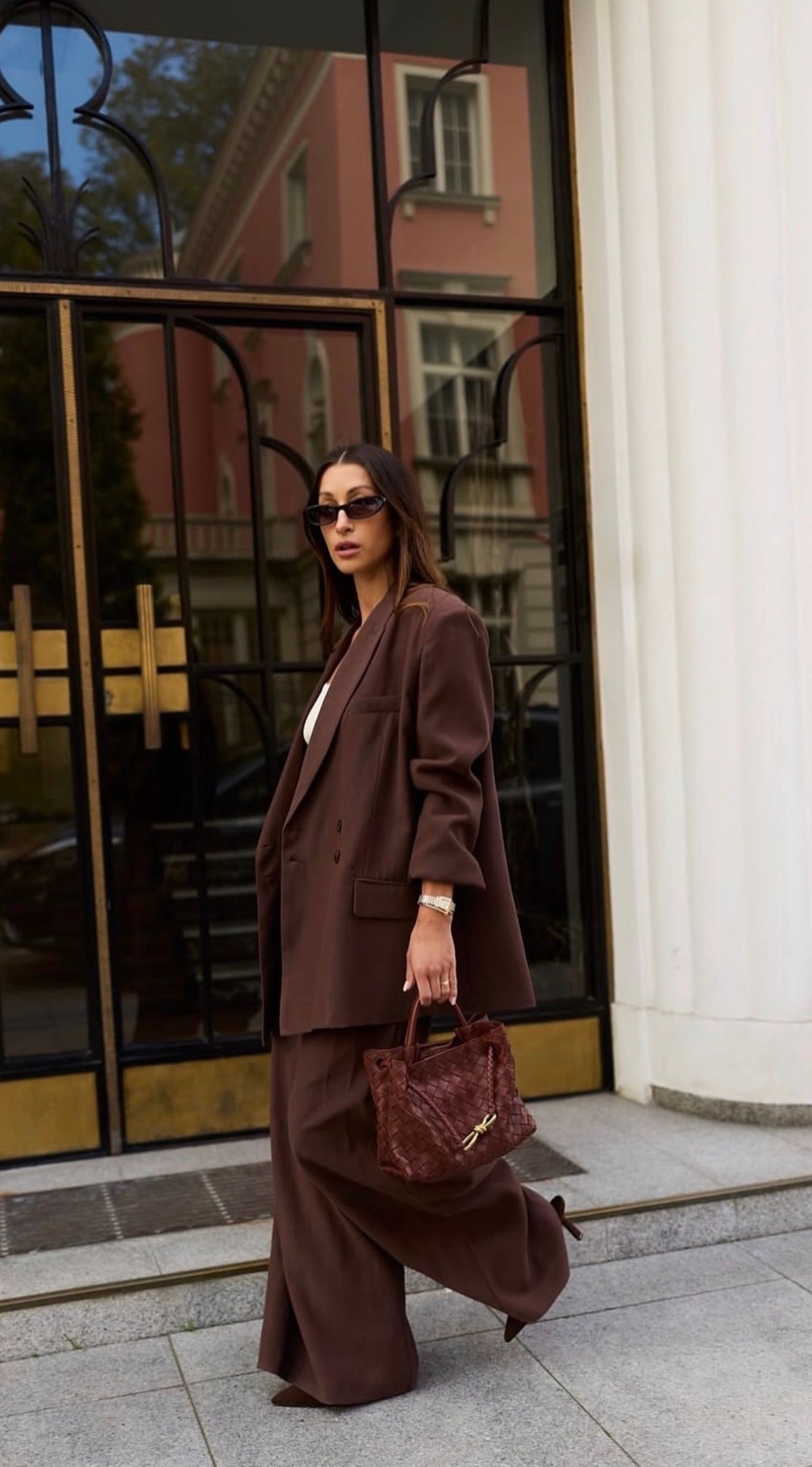 Blazer doppiopetto oversize Eleh marrone cioccolato