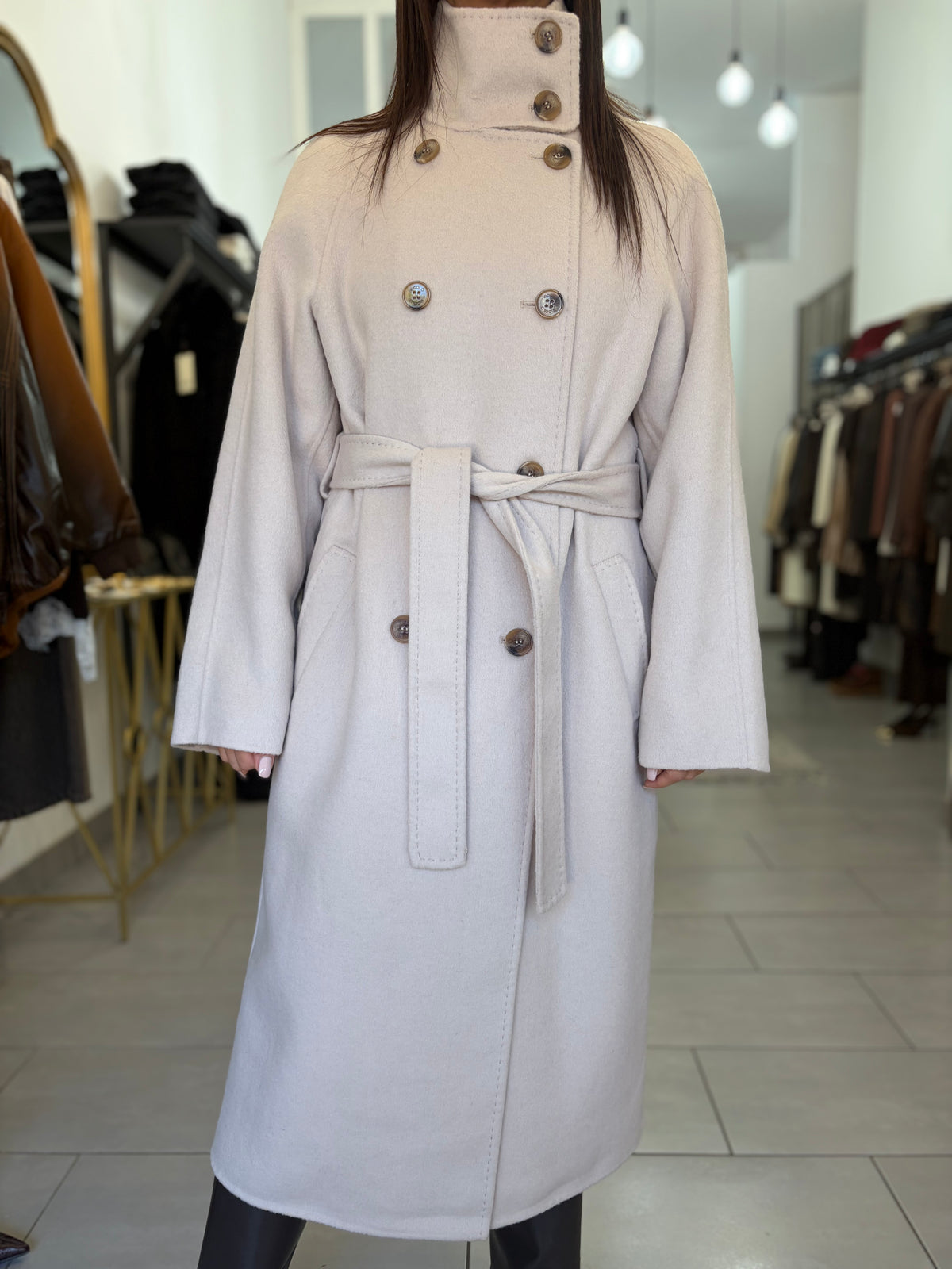 Cappotto lungo doppio petto Vicolo