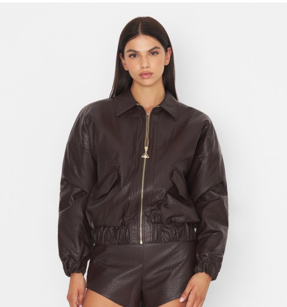 Bomber in ecopelle Silence limited