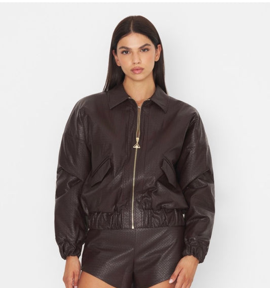 Bomber in ecopelle Silence limited