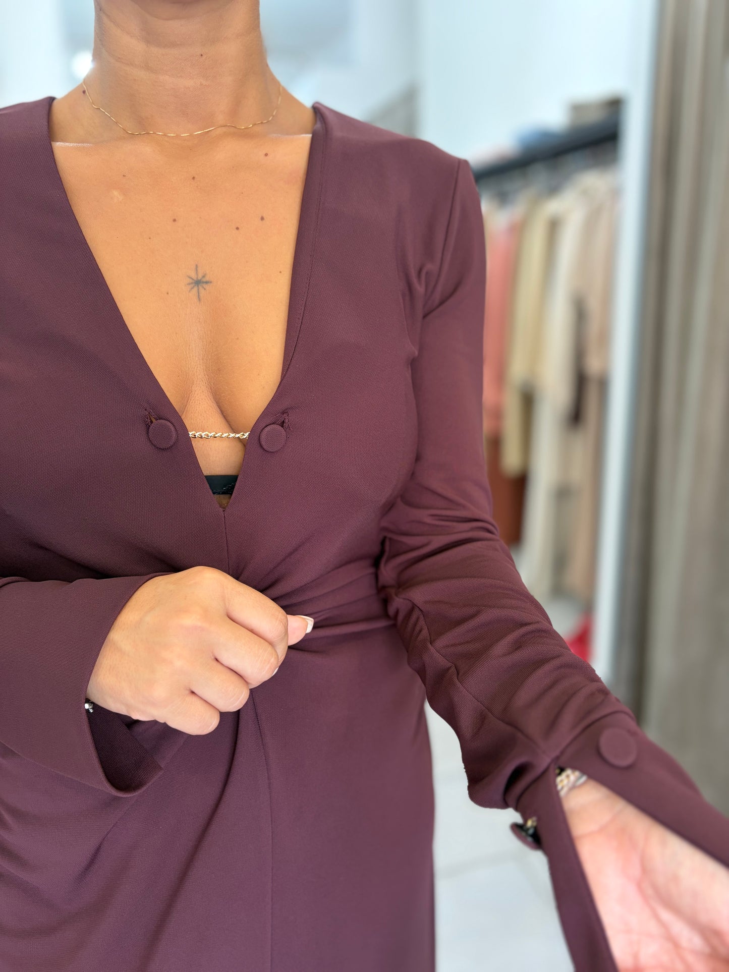 Abito lungo bordeaux Imperial