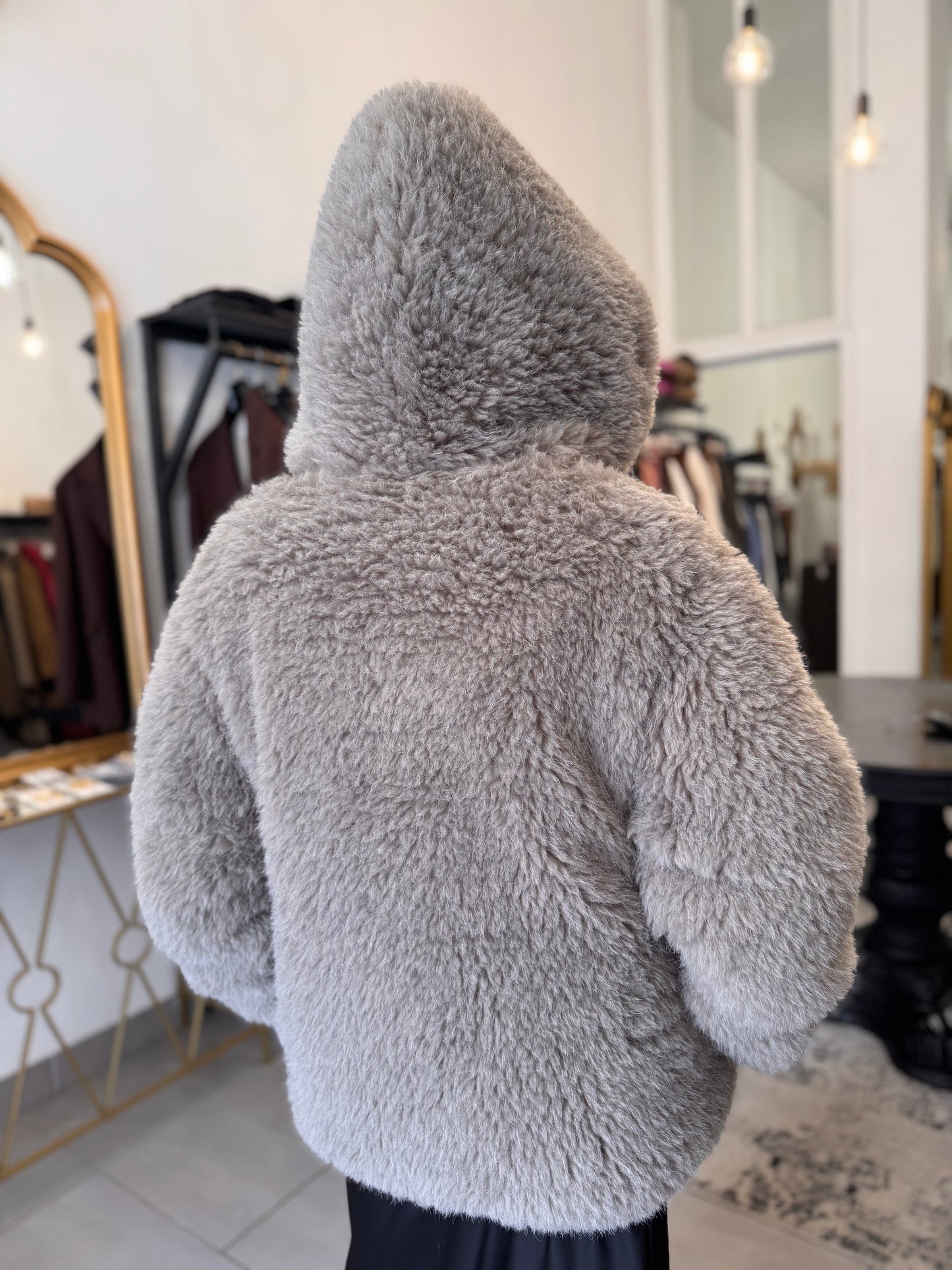 Pelliccia orsetto Eleh grigio