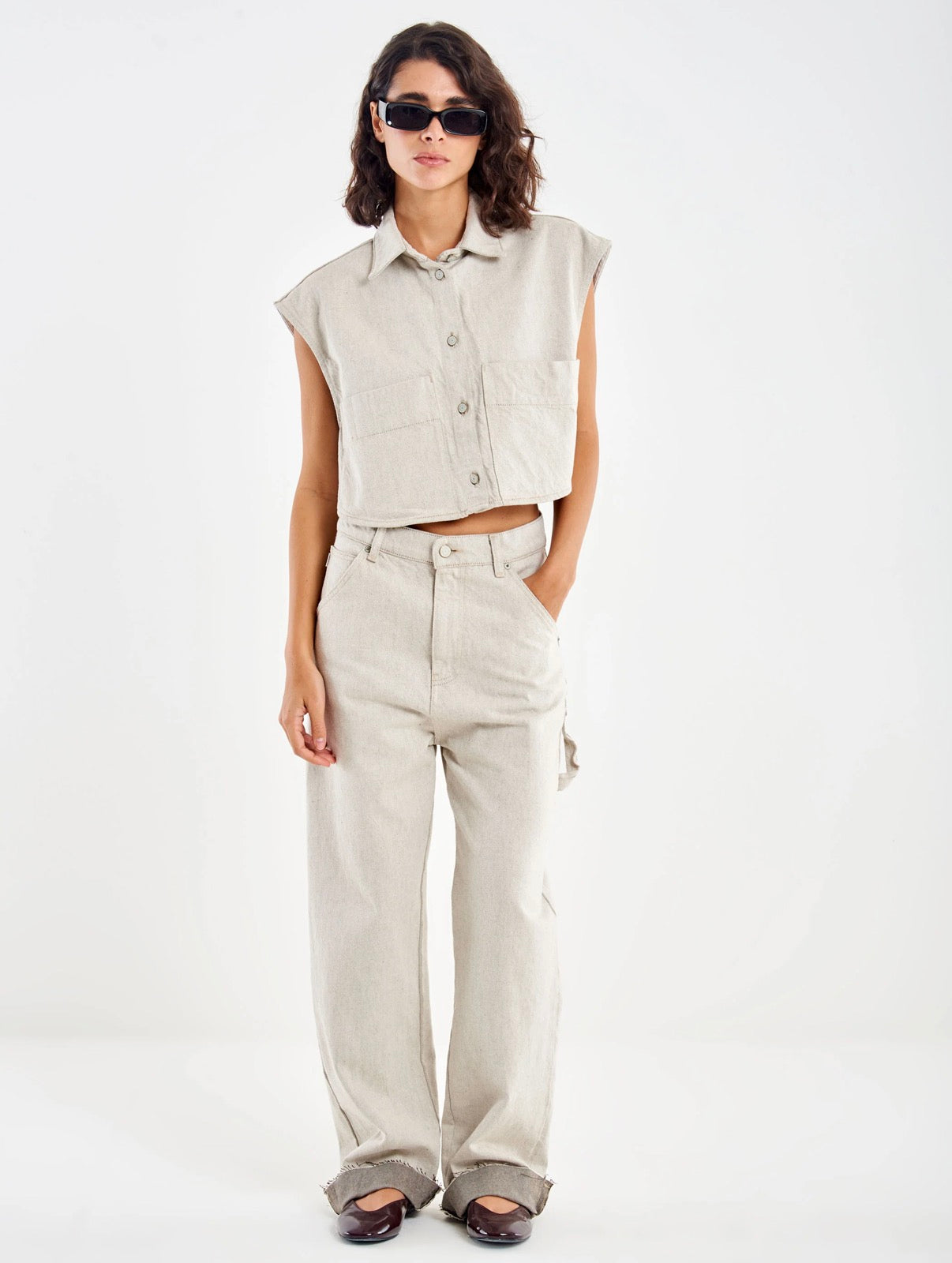 Gilet smanicato in denim