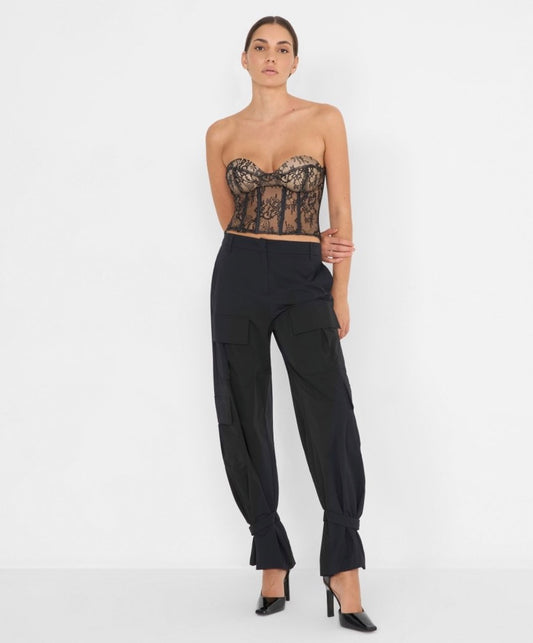 Pantalone nero cargo Silence limited