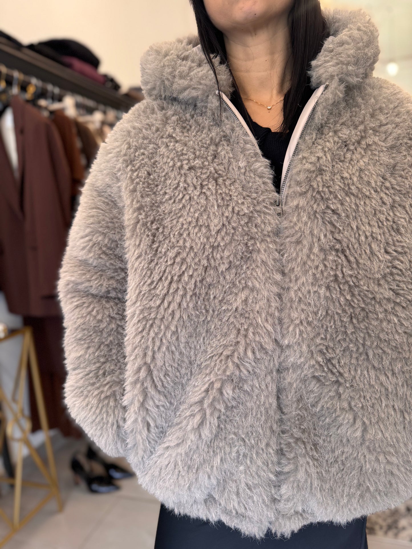 Pelliccia orsetto Eleh grigio