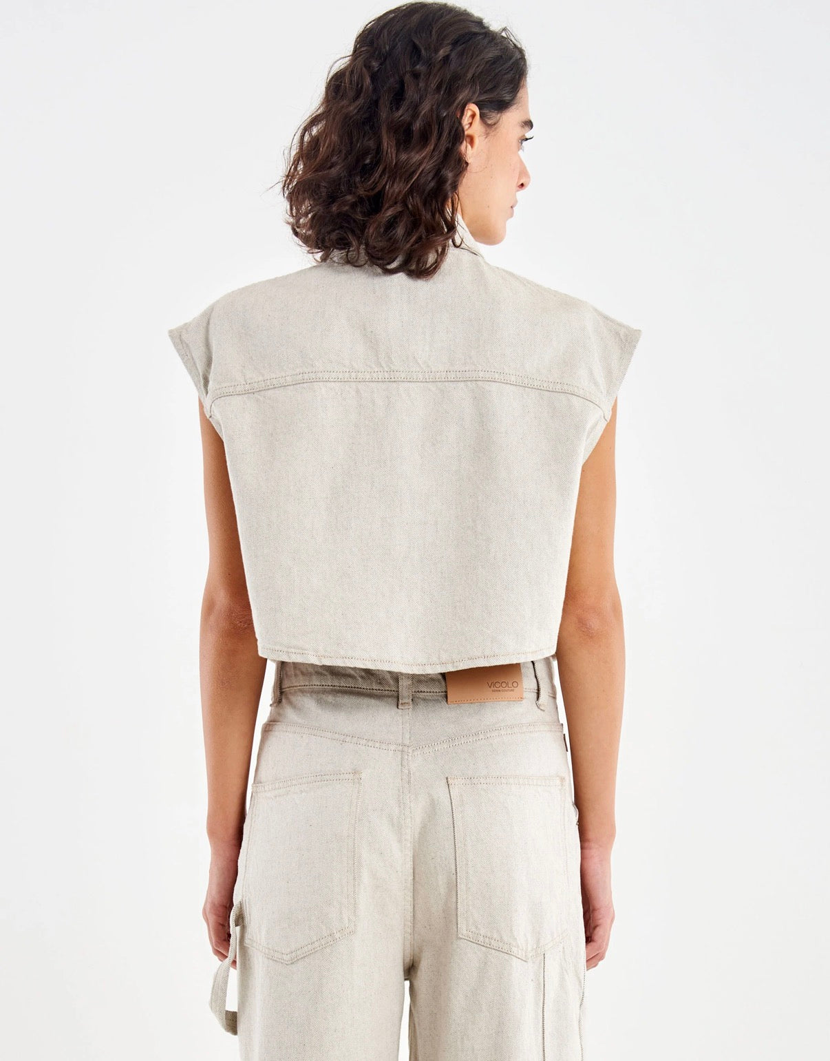 Gilet smanicato in denim