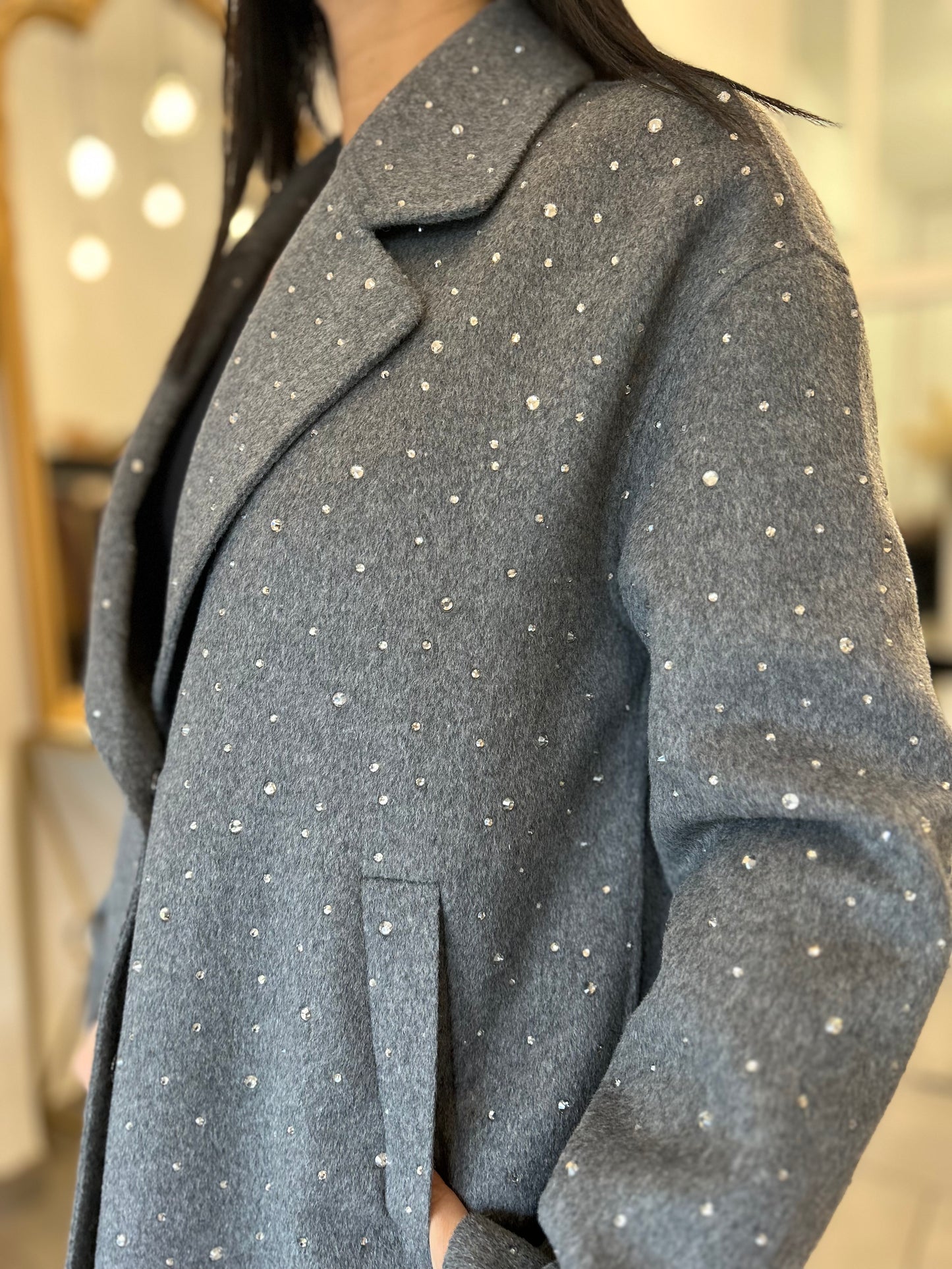 Cappotto Vicolo grigio perla