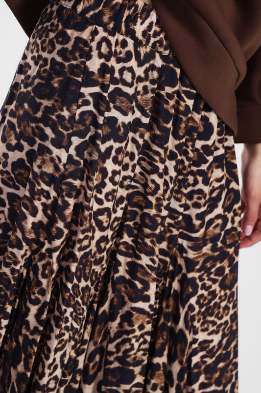 Gonna midi stampa animalier