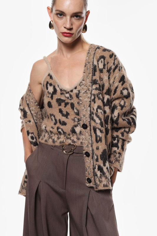 CARDIGAN IN FANTASIA ANIMALIER