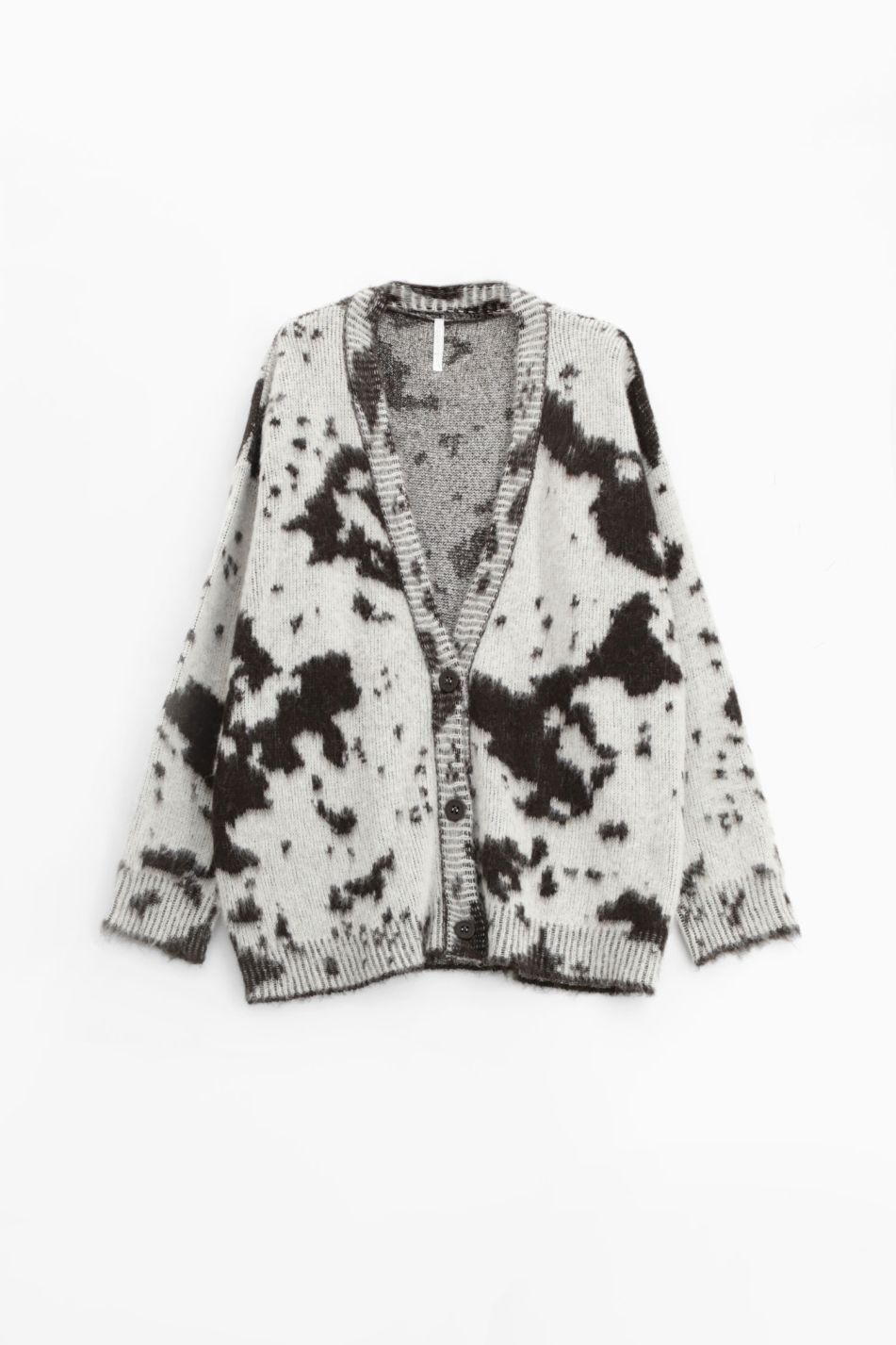 CARDIGAN IN MAGLIA CON STAMPA