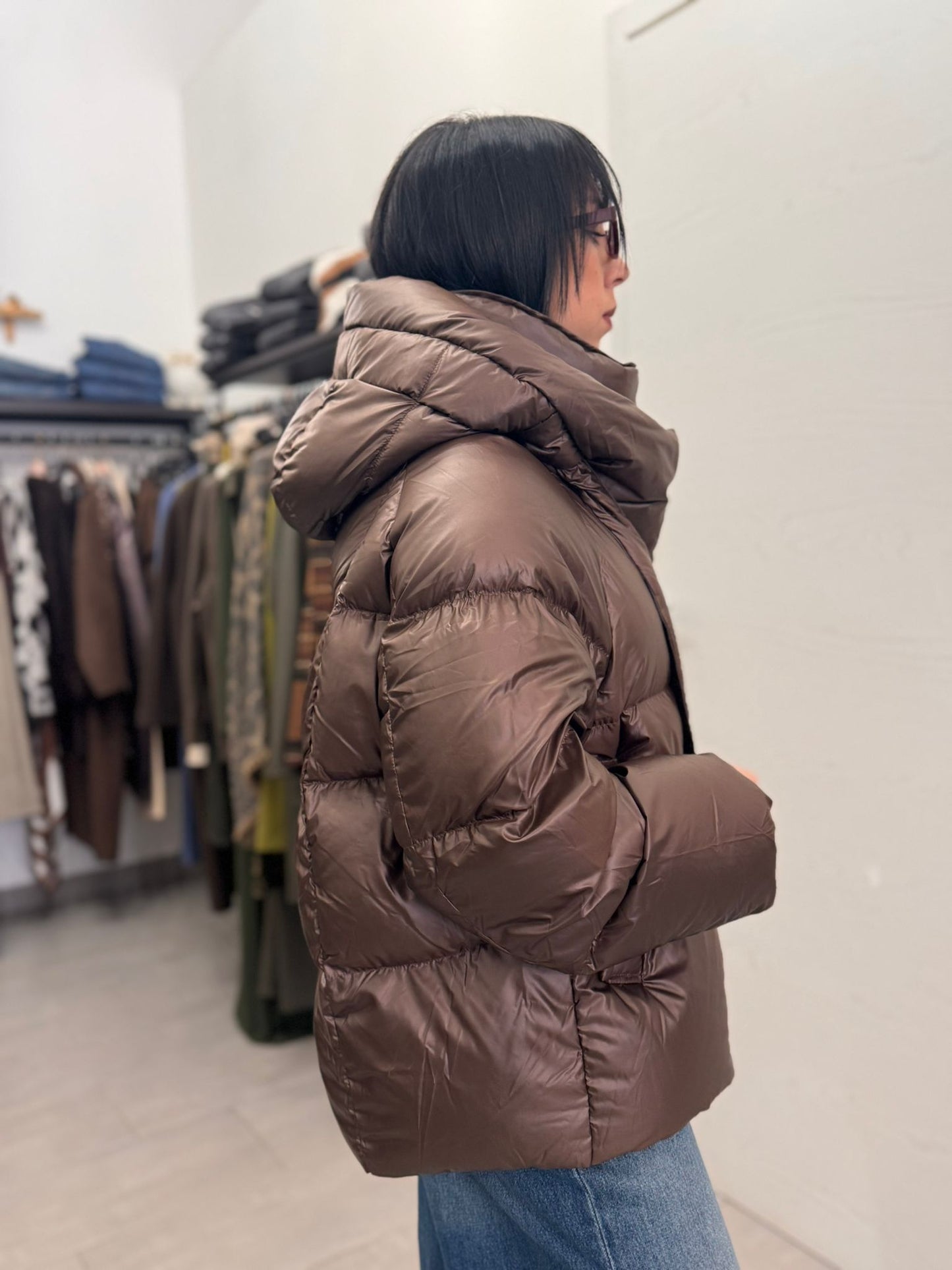 Piumino marrone Vicolo