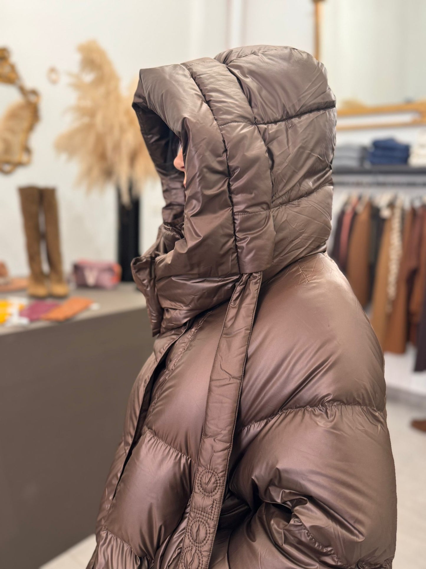 Piumino marrone Vicolo