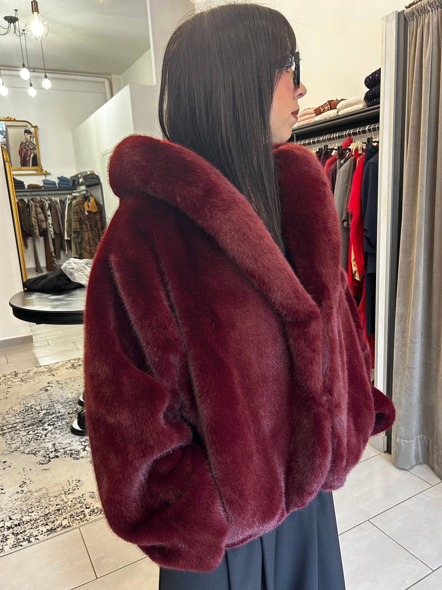 Eco pelliccia con cappuccio Silence Limited