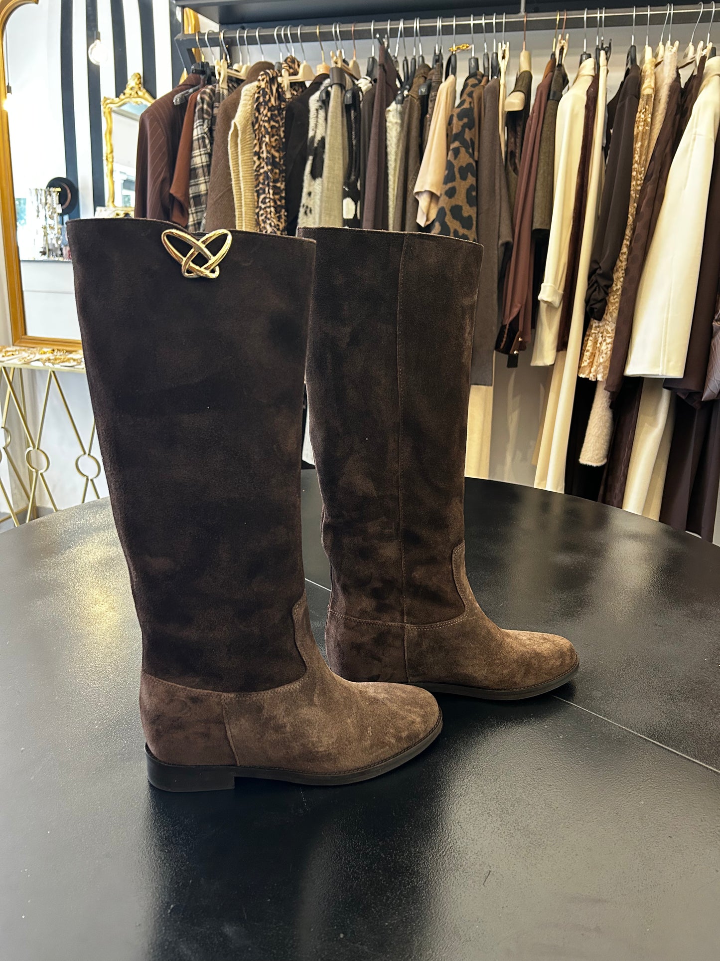 Stivale marrone scamosciato Ovyè