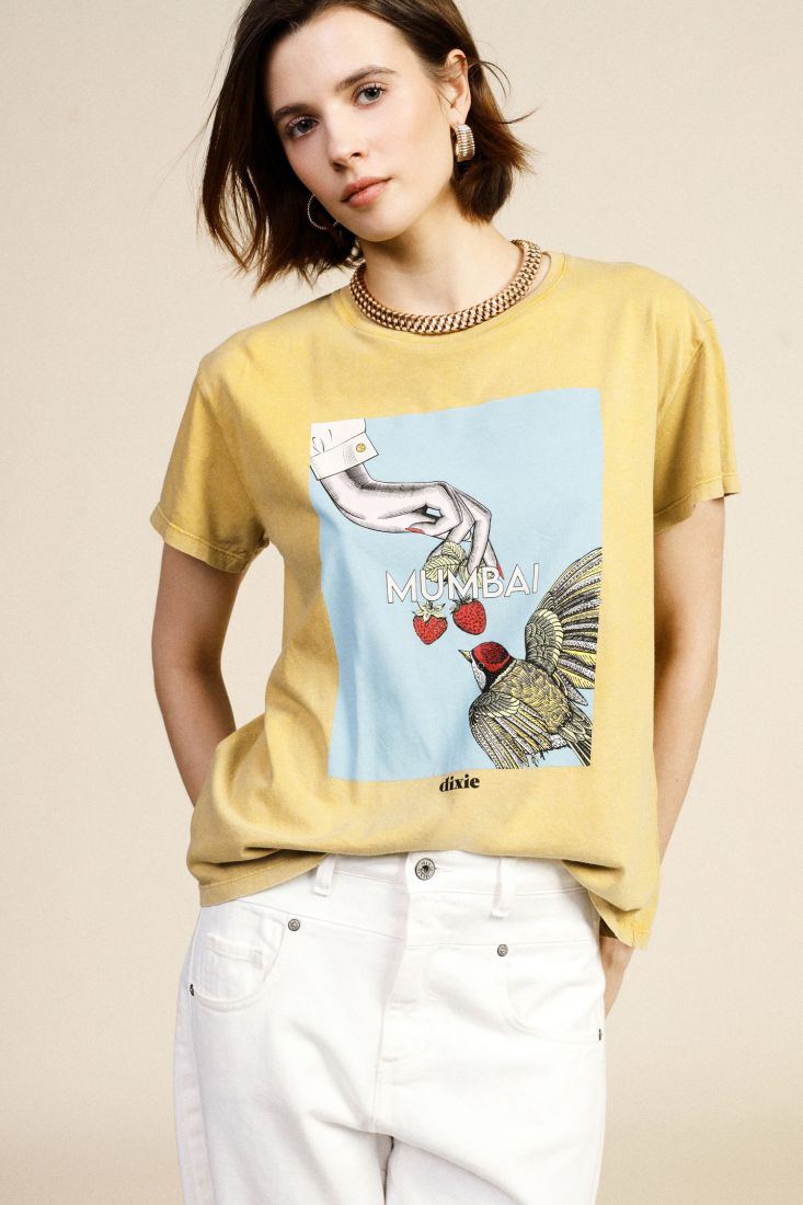 T-shirt stampa grafica fit regolare girocollo
