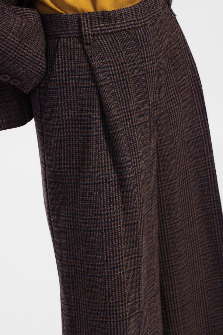 Pantaloni palazzo stampati a vita alta