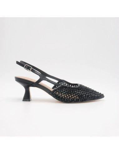 Ovyé decolletè full strass nero