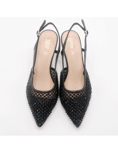 Ovyé decolletè full strass nero