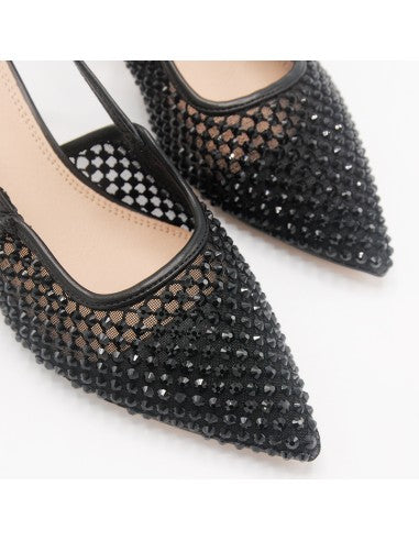 Ovyé decolletè full strass nero