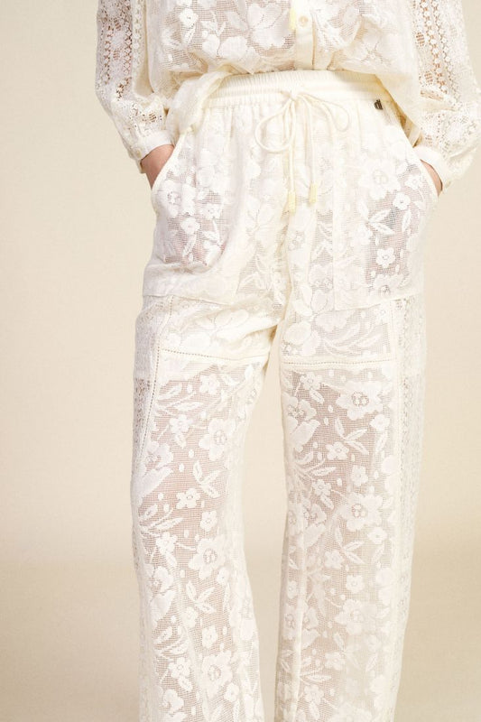 Pantaloni ampi in pizzo Dixie