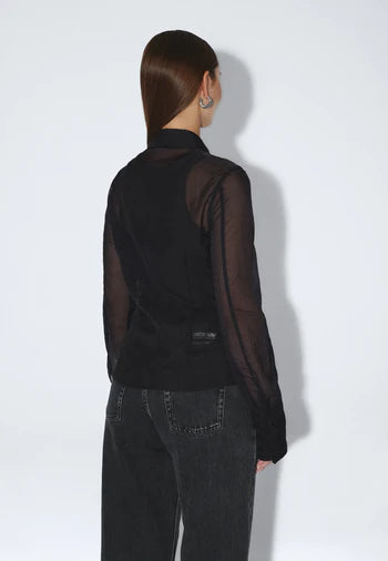Camicia trasparente nera Dr Denim