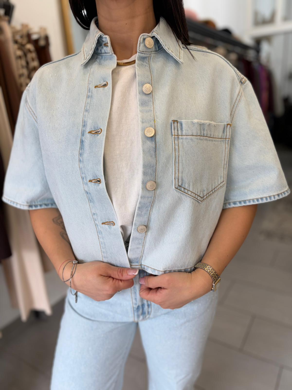 Giacca camicia Vocolo in lurex