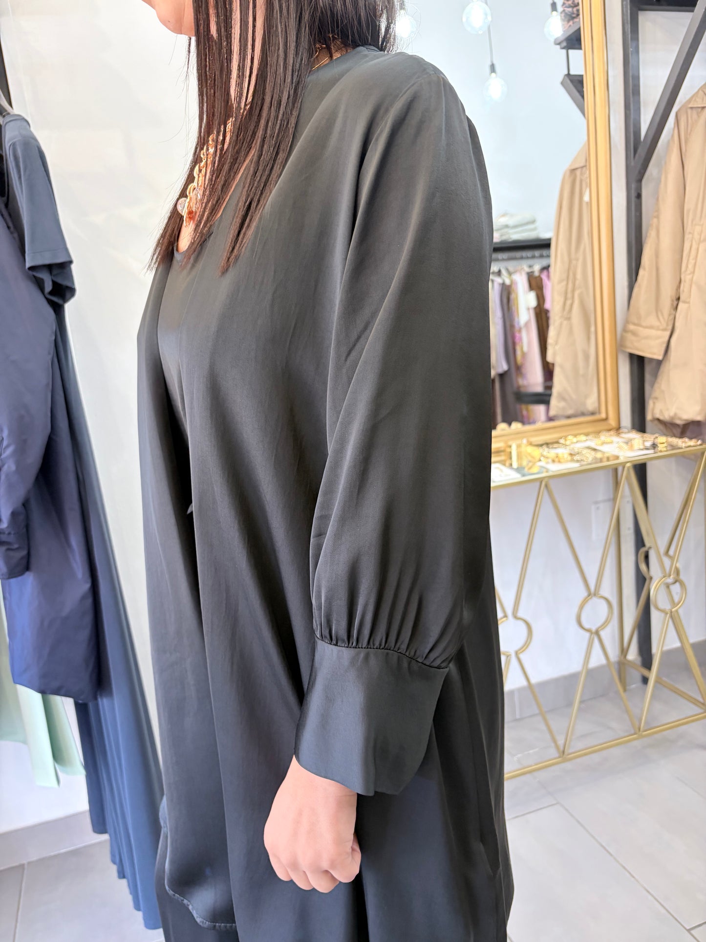 Giacca in satin Dixie nero