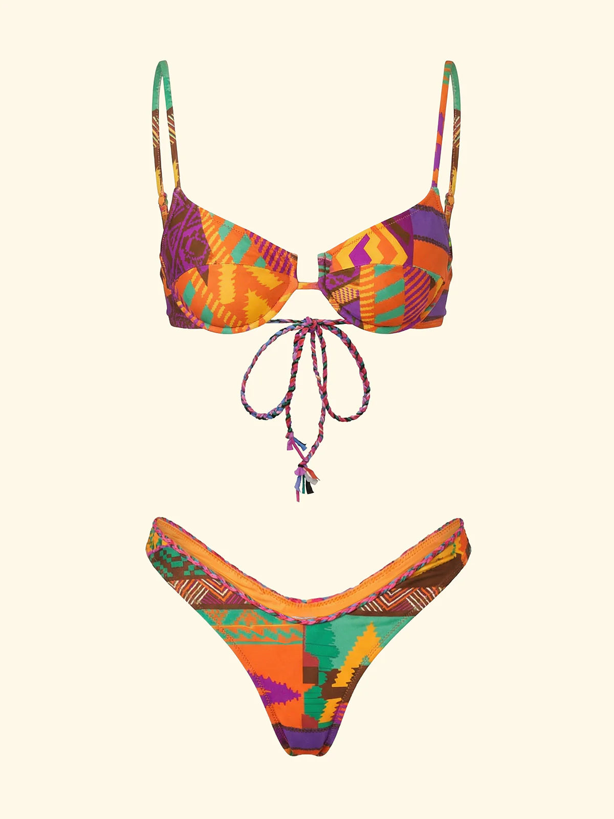 BIKINI DONNA F**K REGGISENO CON FERRETTO E SLIP AMERICANO