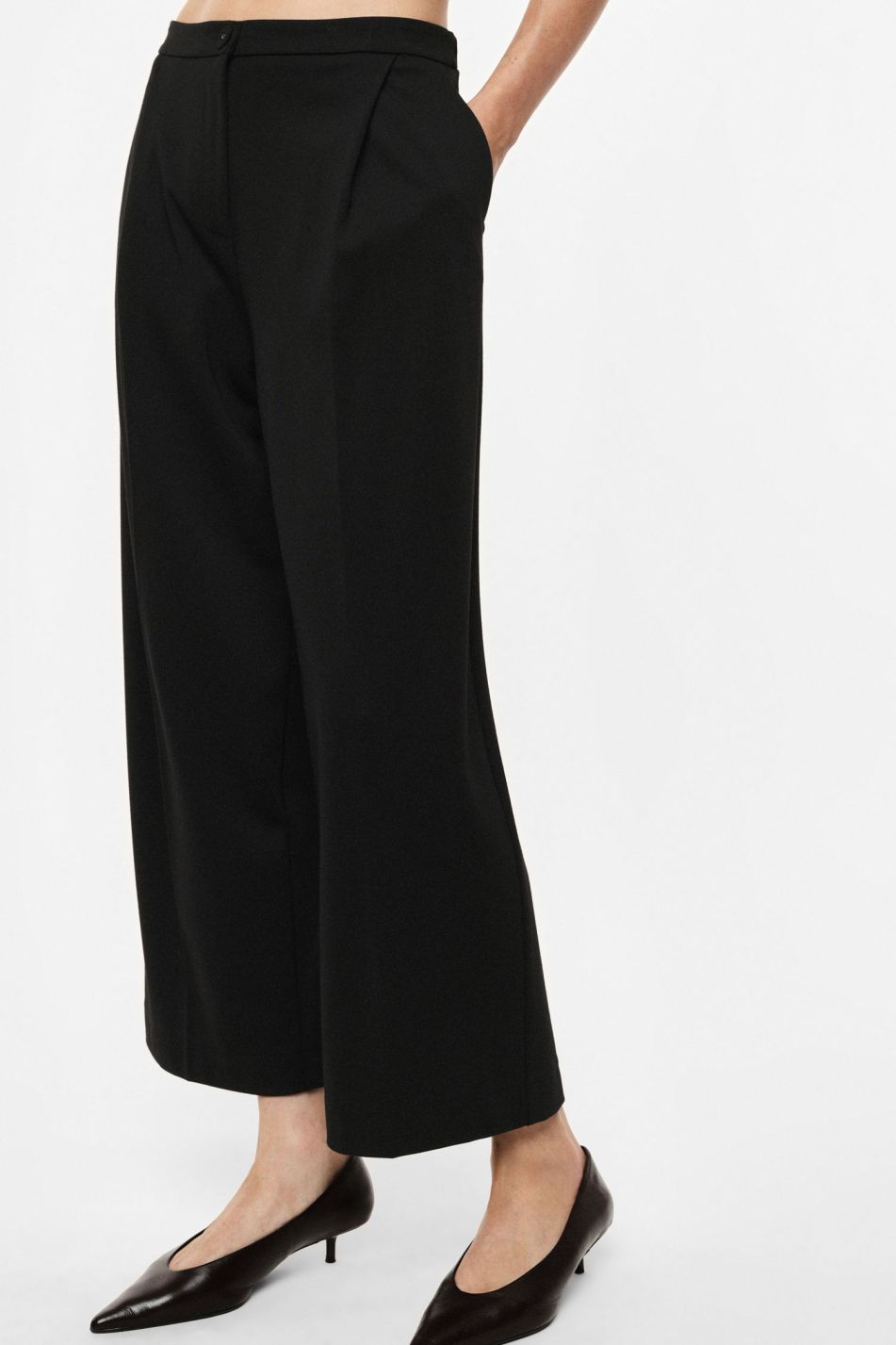 PANTALONI PALAZZO A VITA ALTA CON PINCES