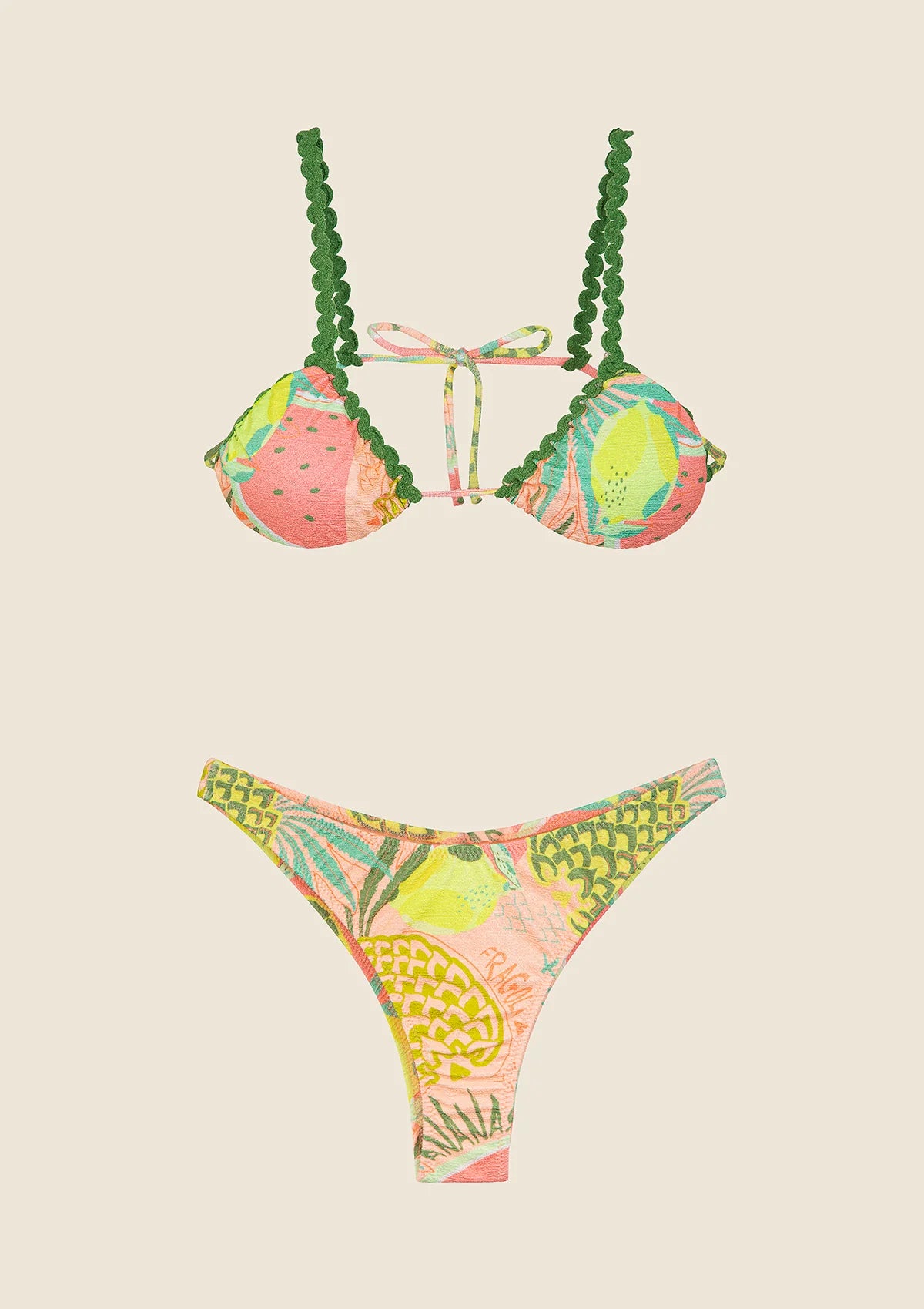 Bikini Donna F**K Triangolo con Slip Americano Fisso Fantasia