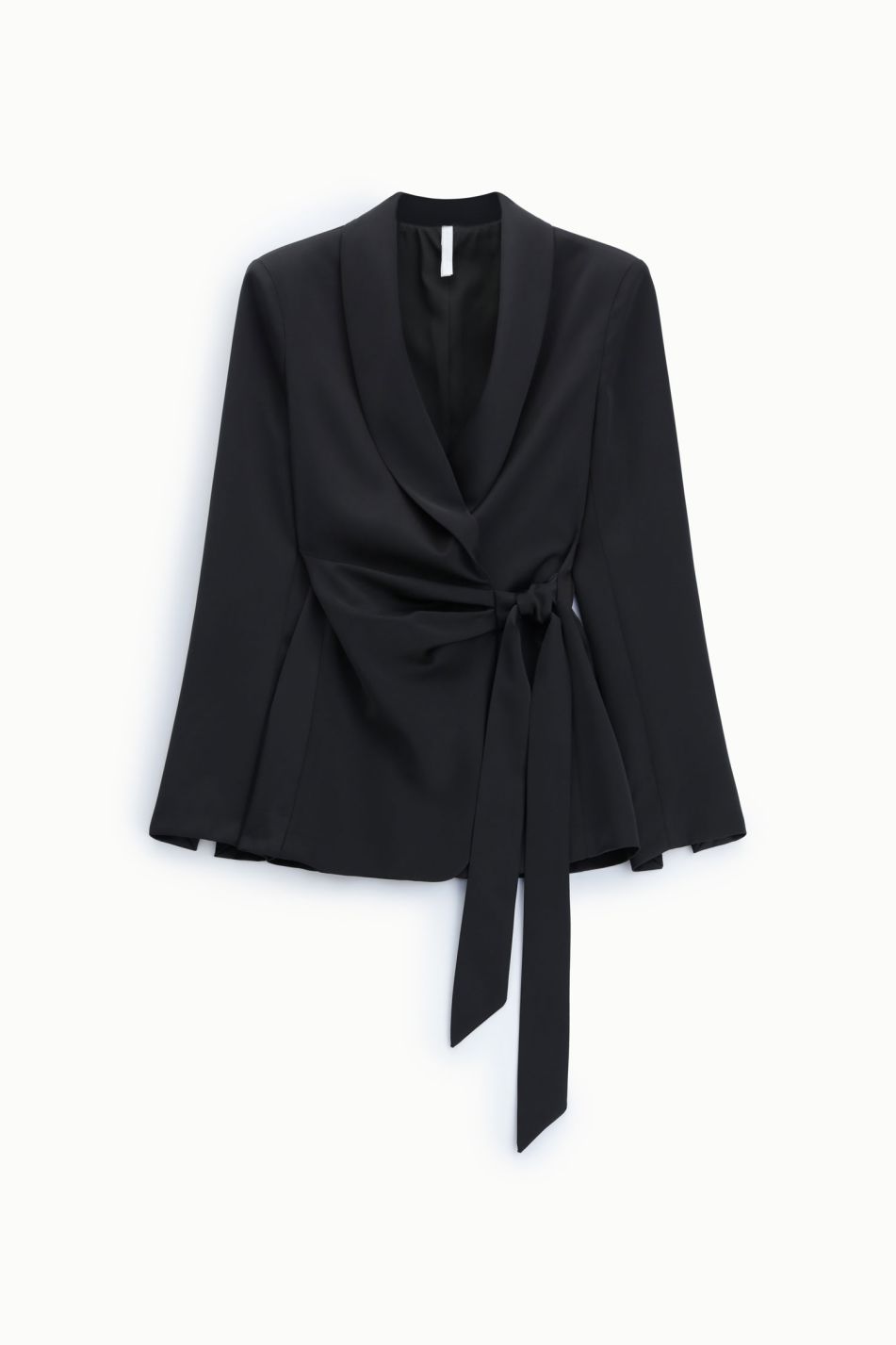 BLAZER CON REVERS SCIALLATO E CINTURA LATERALE